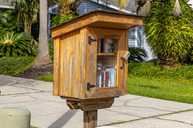 A Little Free Library can be found in Eden Isle.