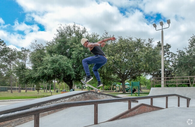 Barnett Skatepark sits beside the fairgrounds on Colonial Drive in Pine Hills.