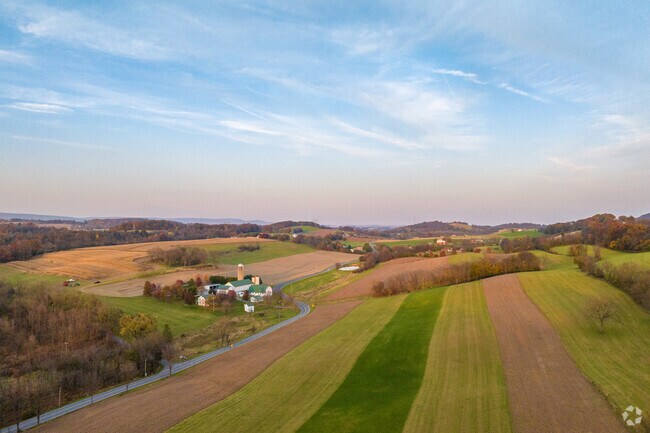 Striated farm fields make for gorgeous scenery in Penn Township.