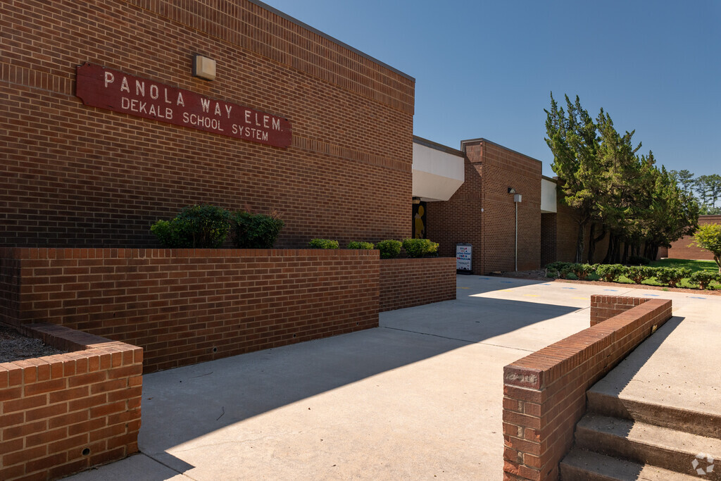 Main entrance to Panola Way Elementary School in Lithonia, GA.