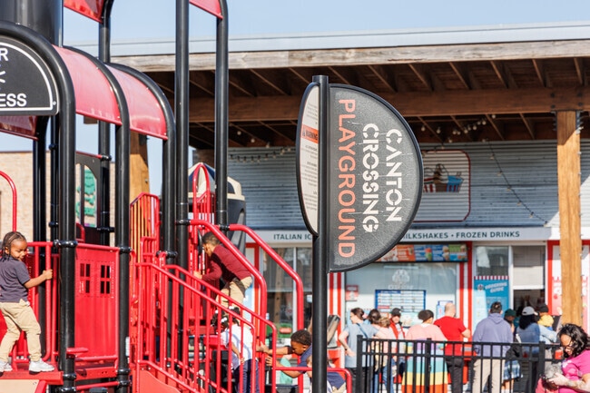 The Canton Crossing playground in Brewer's Hill is next to Rita's.