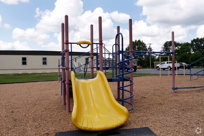 There is a slide at Echo Hills Elementary School