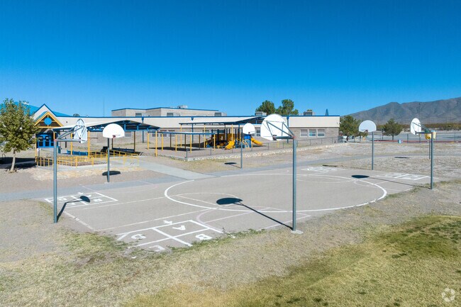 Shoot for success at Deanna Davenport Elementary School's basketball courts.