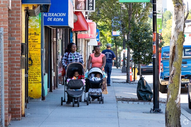 Small businesses line the streets at Broadway's commercial corridor.