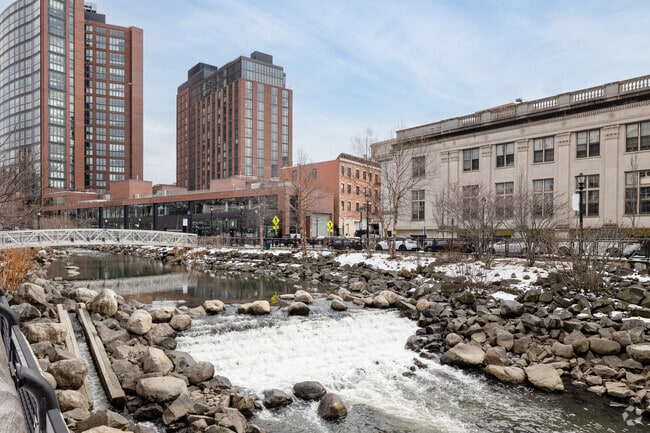 Van Der Donck Park has a river stream that flows in the heart of Downtown Yonkers, NY.