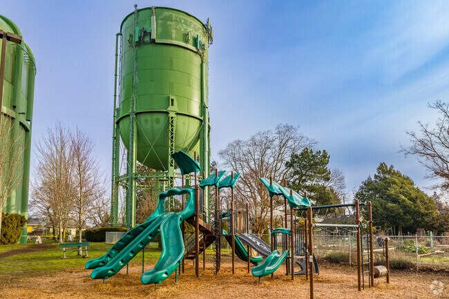 Sabin HydroPark derives it's name for the two large water towers surrounding the park.