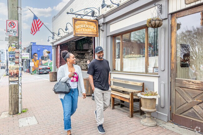 In Commonwealth, locals enjoy walking the streets of many restaurants and bars.