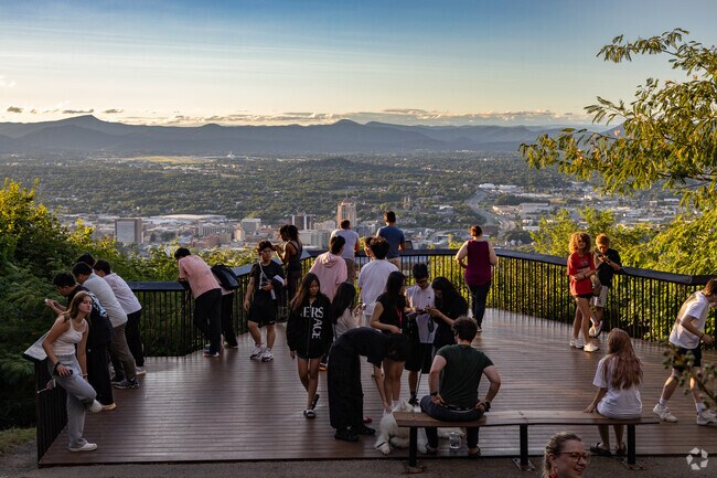 Friends and family meet for the sunset that sets over Williamson Road.