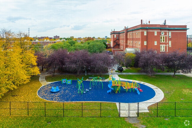 Smyth J Elementary School features a new playground that students love.
