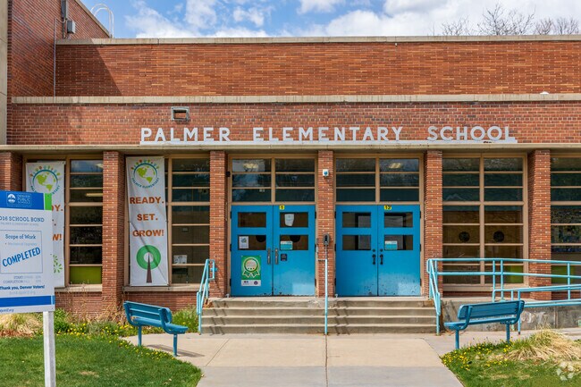Kids can maintain a community garden after class at Palmer Elementary School.