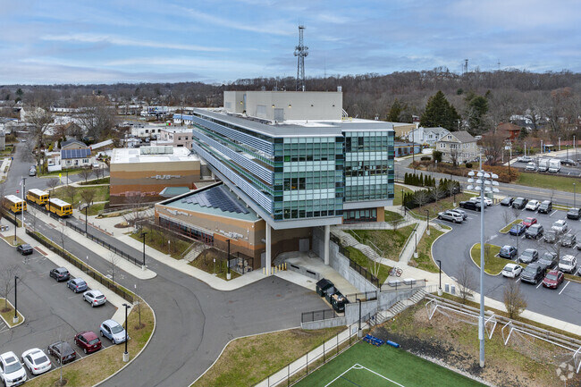 The Engineering & Science University Magnet School at 500 Boston Post Road in West Haven, CT.