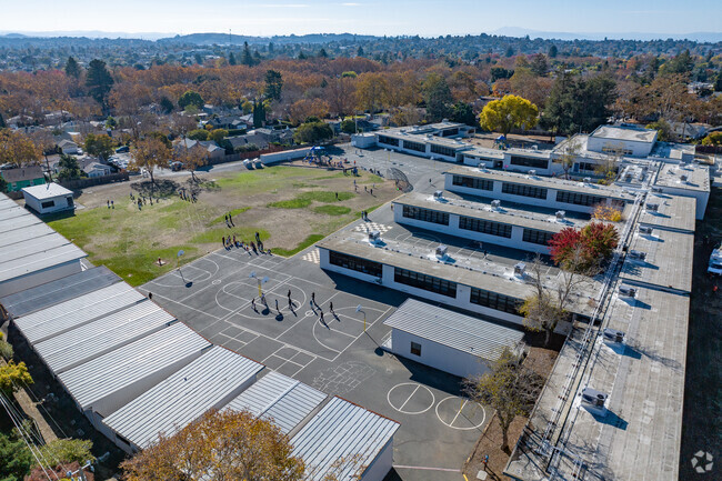 Highland Elementary offers a sprawling campus when viewed from above.