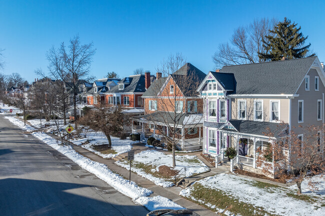 Beautiful, historic homes line the quiet streets of residential Gettysburg.