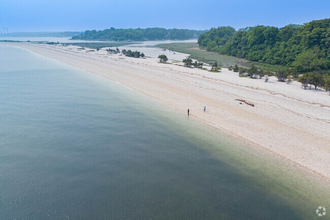 Fishing along Old Field’s quiet shoreline is a favorite pastime for local anglers.