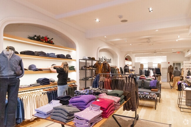 Paul Stewart has a fantastic selection of clothes, located right on Main St in Southampton.