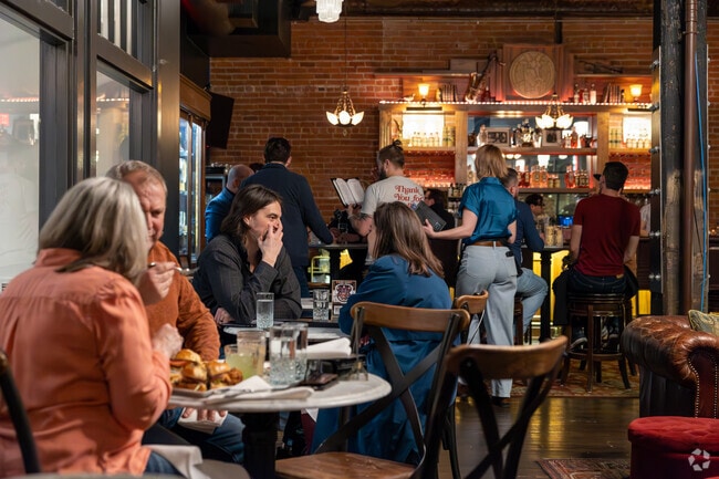 Tom's Town Distillery serves amazing food and beverages in the Crossroads area.