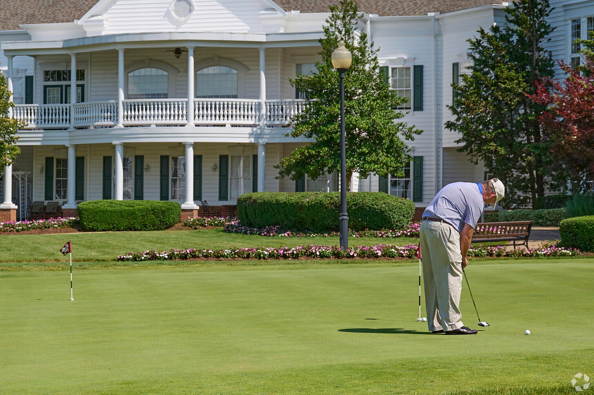 A resident enjoys a beautiful day on the course in Heritage Hunt Country Club.