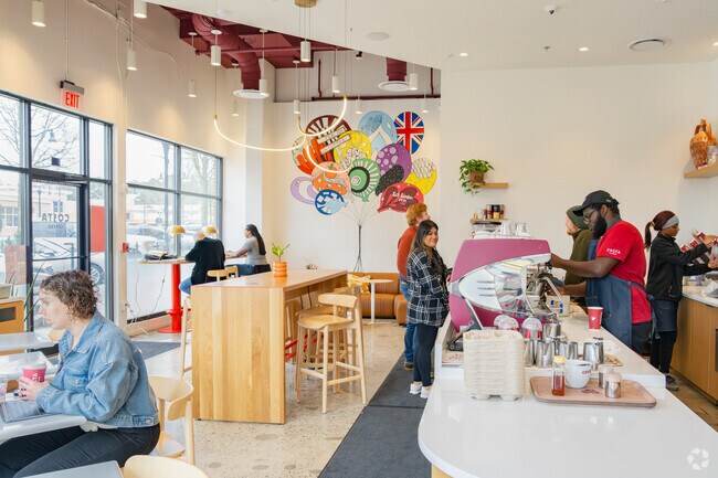 Costa Coffee, a British chain, serves top roasts in Brookhaven's Peachtree Corridor.