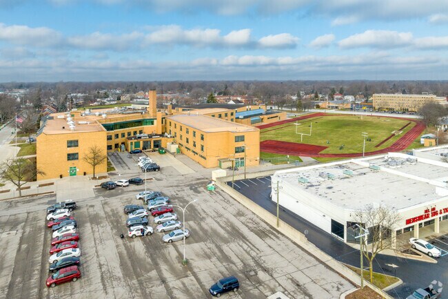 Aerial view of Eastpointe High School.