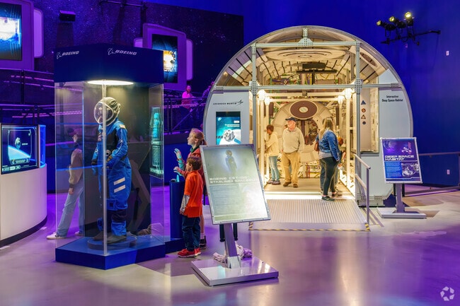 Boeing displays its space suit at Kennedy Space Center and has facilities in Titusville.