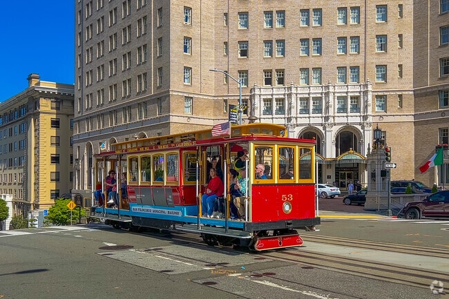 The SF Cable Car system runs over the hills and though Downtown.