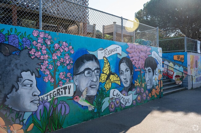 Jordan (June) School For Equity has beautiful murals all around its campus.
