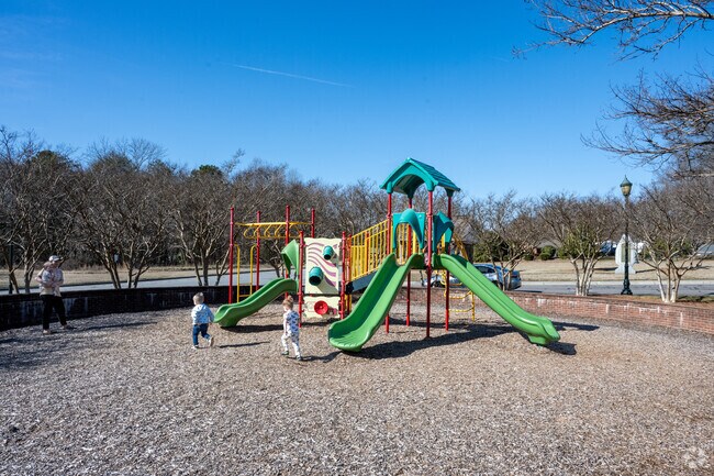 Downtown playground, set on the main street in Lewisville is a popular spot for kids and adults alike.