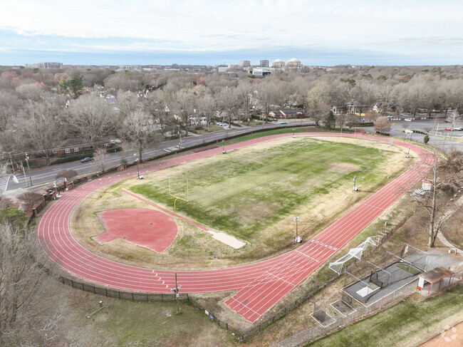 The football field and track at Alexander Graham Middle.