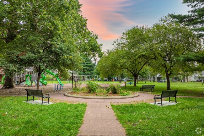 Enos Park is a lovely park with a full playground and plenty of benches to relax.