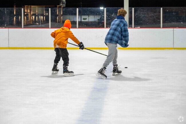 Kids have fun skating at the Daniel Capuano Ice Rink in Evergreen Park.