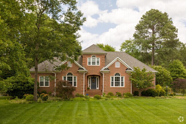 Large, stately homes line the roads in the Robious neighborhood outside Richmond.