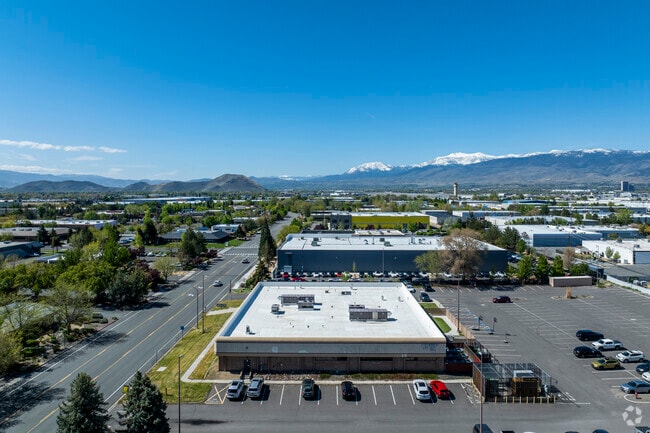 An aerial view of Washoe Inspire Academy facing South.