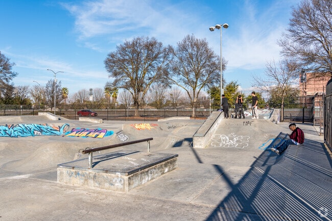 The Zero Gravity Skatepark is located at Madera Rotary Park.
