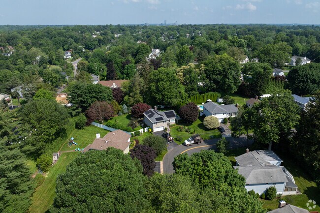 Curvy streets and lush greenery provide a charming scene in Rosedale.