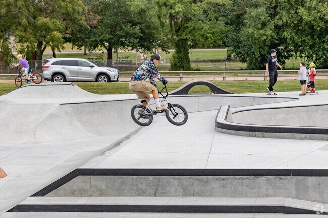 Akin Park residents can take their children to Sunset Skatepark in downtown Evansville.