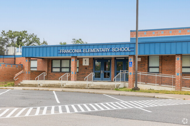 Drop off Station to Franconia Elementary school located in Alexandria, VA with a penguin mascot.