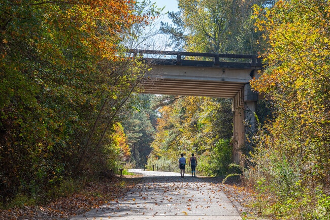 Local Southeast Edgefield residents enjoy the fall colors along the North Augusta Greenbelt.
