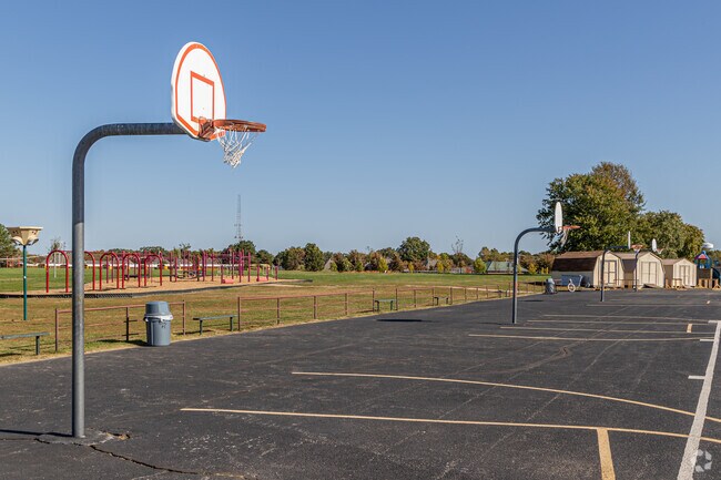 Ardis Ann Middle School has an outdoor area for basketball.