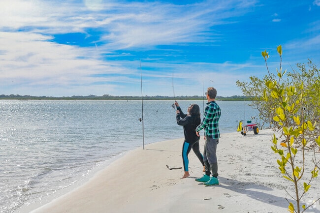 Lighthouse Point Park offers many opportunities to fish, either on land or off the dock.