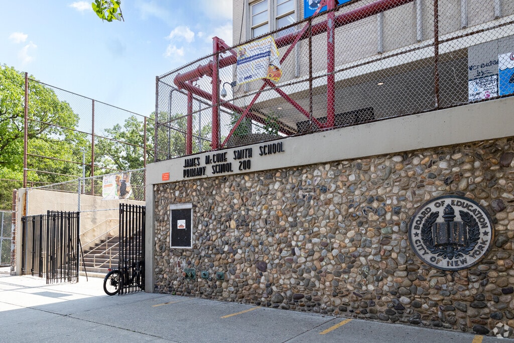 The Ps 200 The James Mccune Smith School sits on the northern edge of Harlem, New York.