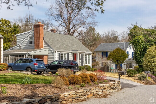 Cozy cottages can be found in the Ruxton neighborhood.