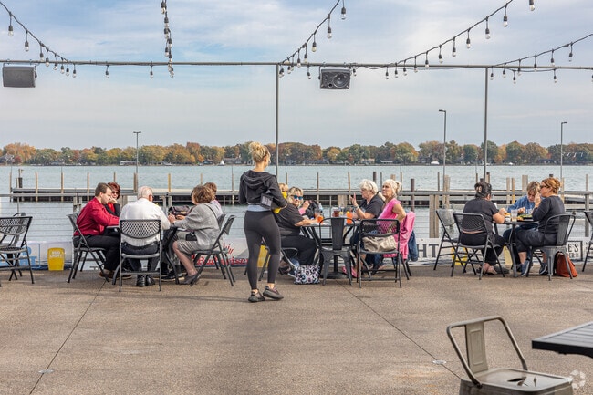 Gaze at Lake Erie and say hello to Canada from JP's Waterfront in Gibraltar.