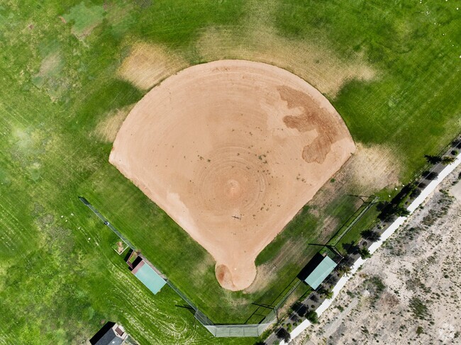 The baseball field is utilized after school for practice at Lake Hazel Middle School.