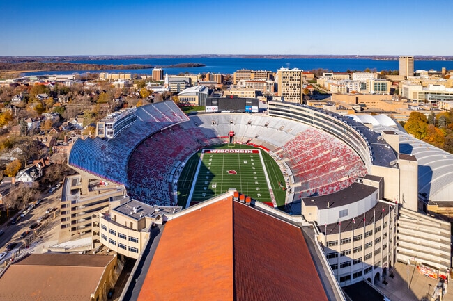 Greenbush residents can walk to UW Madison games at Camp Randall.
