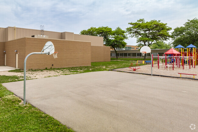 Hedke Elementary School basketball court in the city of Trenton.
