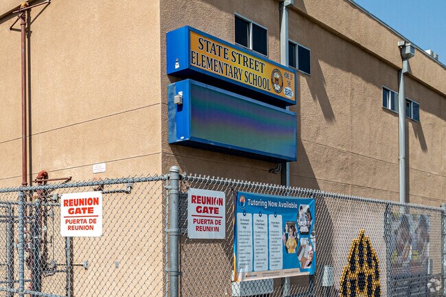 You can get important information from the sign at the entrance to State Street Elementary.