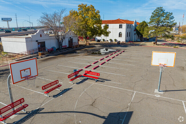 Native American Community Academy basketball courts.