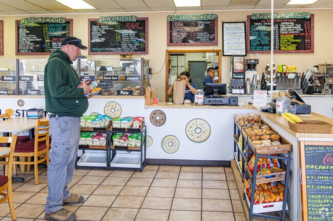 Known for its fresh, hand-rolled bagels, Bagel Street Grill serves up classic breakfast sandwiches, hearty lunch options, and a variety of spreads.