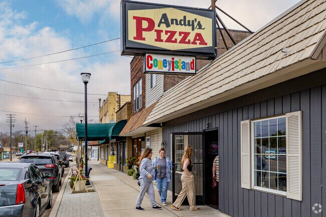 Michigan Center's downtown is a small strip of retail and dining.