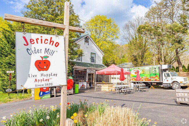 Though the Jericho Cider Mill originally resided in Jericho, it was moved to Muttontown.